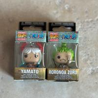 Funko pop portachiavi One piece Yamato e Roronoa