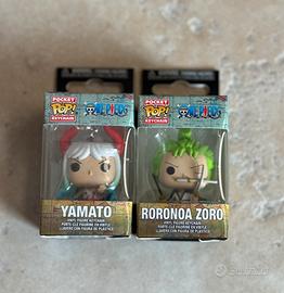 Funko pop portachiavi One piece Yamato e Roronoa