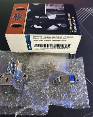 Universal Mount Helmet Lock Chrome Harley Davidson