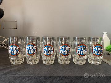 Set 6 Bicchieri Birra Vintage Prinz Bräu