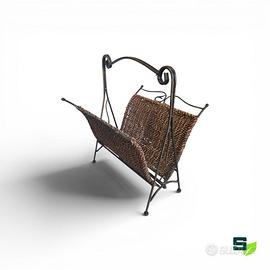 PORTARIVISTE PIEGHEVOLE FERRO BATTUTO E CORDA