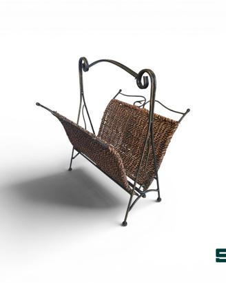 PORTARIVISTE PIEGHEVOLE FERRO BATTUTO E CORDA