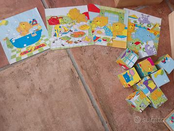 Puzzle legno giochi cubi 