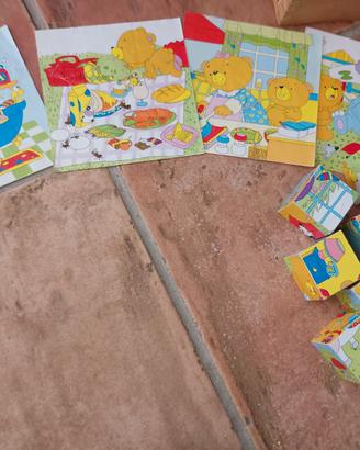 Puzzle legno giochi cubi 