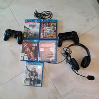  ps4 slim con joystick sony e giochi