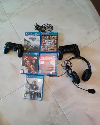  ps4 slim con joystick sony e giochi