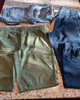 3 pantaloni puro cotone 13/14 annnini