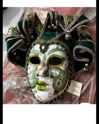 Maschera Veneziana Vintage di jullare a nove campa