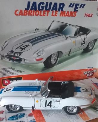 Modellino Burago "Jaguar E"cabriolet le mans 1963 