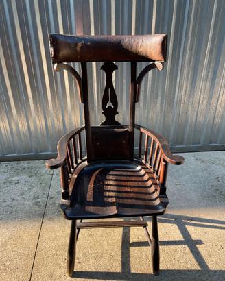 Sedia poltrona antiquariato in legno