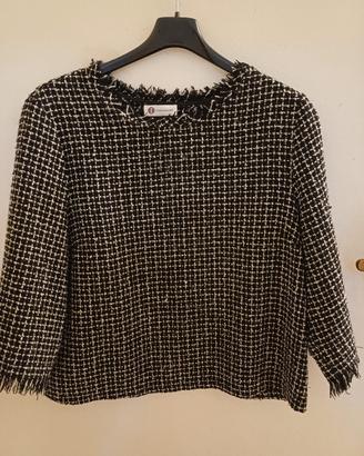 diana gallesi blusa maglia in tweed  tg 46