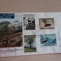 Busta Primo Giorno FDC 1967 "Parchi Nazionali" VIA