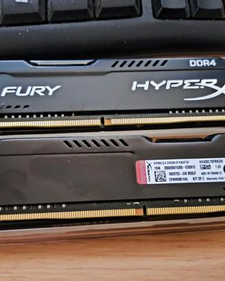 16 GB RAM hyper X Fury DDR4 2666Mhz CL15