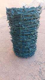 filo spinato 100 metri verde zincato 