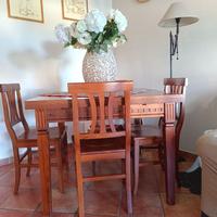 Tavolo + 4 sedie in legno