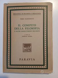 Piero Martinetti, Il compito della filosofia