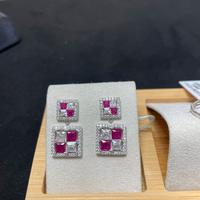 Orecchini a doppia geometria - Effetto Rubino e Di