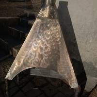 Cappa in acciaio per barbecue