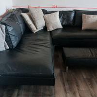 divano angolare in pelle