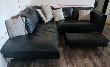 divano angolare in pelle