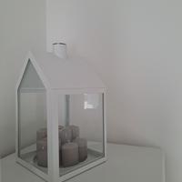 LANTERNA BIANCA + 7 CANDELE NUOVE