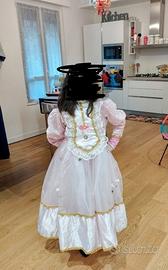 vestito carnevale principessa 7/8 anni