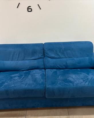 Divano letto matrimoniale blu