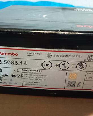 Dischi e pastiglie anteriori Brembo per Fiat