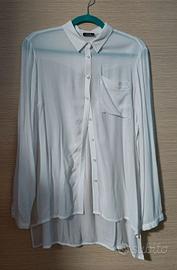 Camicia da donna bianca morbida trasparente OLTRE