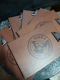 7 portamenù cartelline birra moretti 