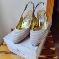 Scarpe beige a righe Valentino Garavani 