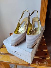 Scarpe beige a righe Valentino Garavani 