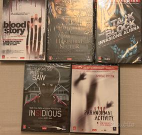 Lotto 5 dvd horror originali sigillati