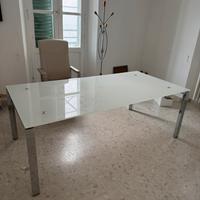 TAVOLO SCRIVANIA DI DESIGN IN VETRO