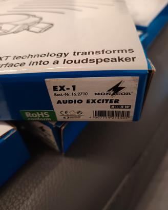 monacor EX-1 audio exciter altoparlanti per vetro