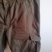 Pantalone cargo tg 56 verde pile interno caldo