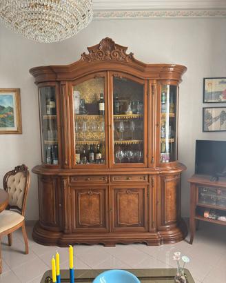 Mobile credenza vetrina in legno