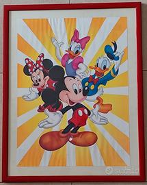 Poster Disney vintage con cornici – Lotto 5 pezzi