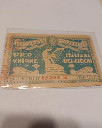 biglietto lotteria nazionale 1932
