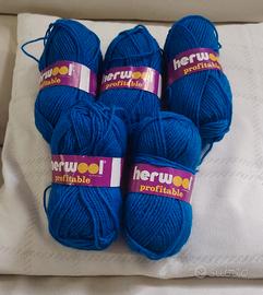 Filato misto lana azzurro