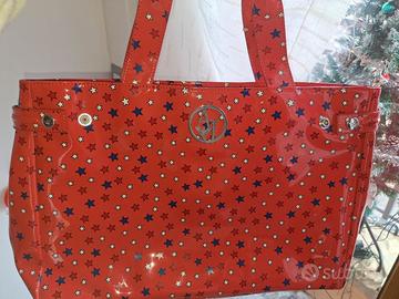 borsa armani jeans rosa fucsia 