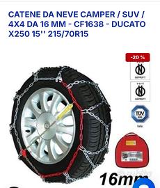 catene furgone o camper 215/70/15