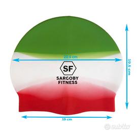 Cuffia da nuoto TRICOLORE adulti silicone nuovo