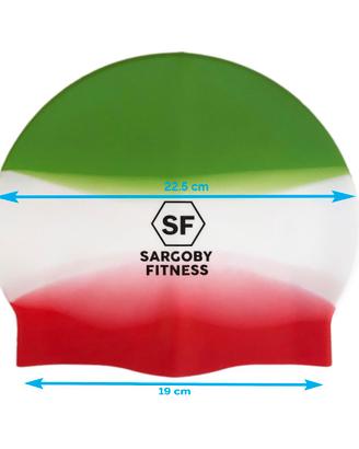 Cuffia da nuoto TRICOLORE adulti silicone nuovo