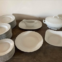 Servizio da Tavola Vintage in Ceramica Bianca