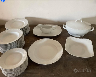 Servizio da Tavola Vintage in Ceramica Bianca