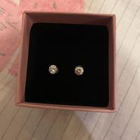 Orecchini Orogiallo Zircone 9KT