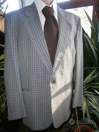 Giacca sartoriale Blue Team t.54 quadretti,anni'90