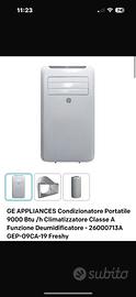 Climatizzatore 9000btu portatile general electric