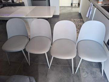 Set 4 sedie DEGHI in propilene Grigio